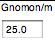 gnomon height