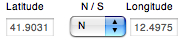 latitude
                longitude